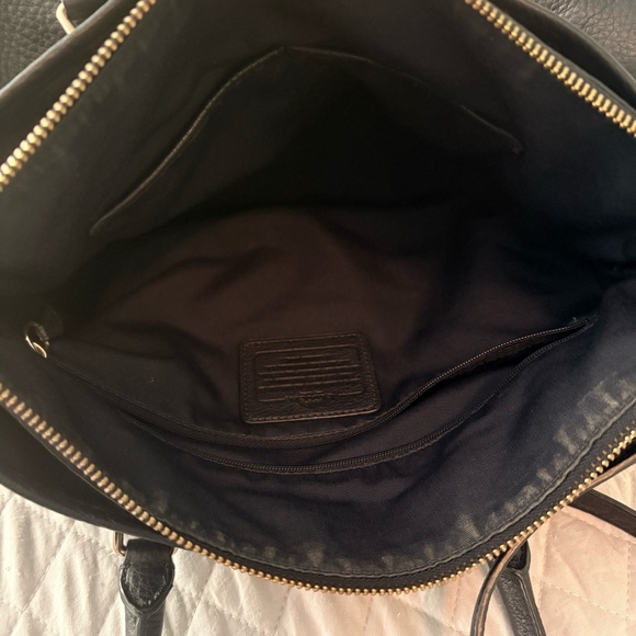 Coach Morgan Satchel Black Pebbled Leather - Picture 10 of 15